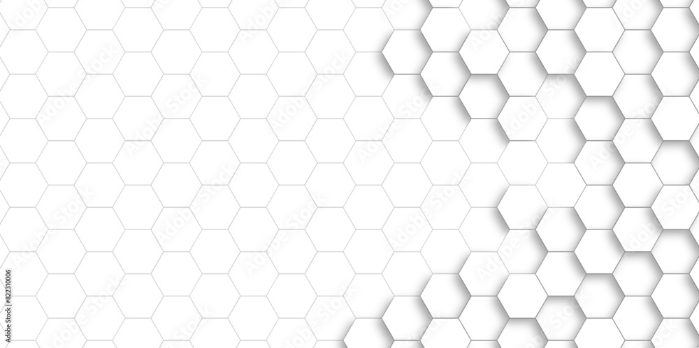 Poster white hexagonal background. luxury white pattern. vector illustration. 3d futuristic abstract honeyc