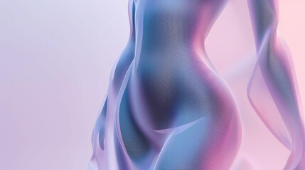 Naklejka premium Abstract woman body shape illustration. 