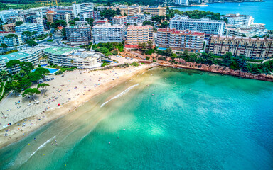 Aerial view of Salou, Costa Dorada , Spain