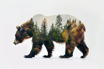 Bear, double exposure 
