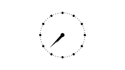 Analog clock isolated simple black color