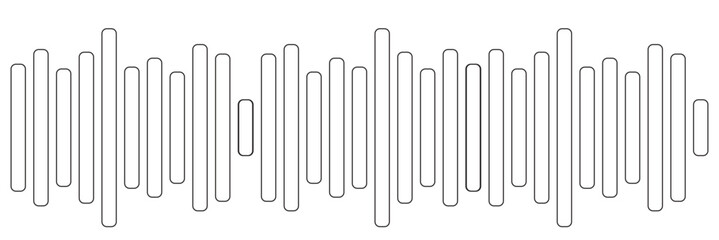 Audio technology, music sound waves vector icon illustration. Sound waves vector illustration