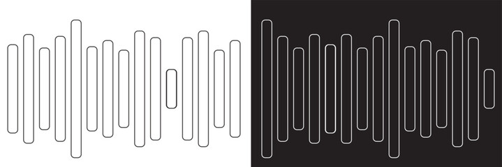 Audio technology, music sound waves vector icon illustration. Sound waves vector illustration