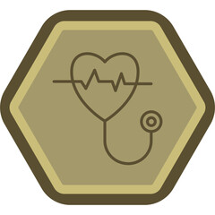 Cardiology Line Polygon Icon