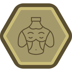 Chest Line Polygon Icon