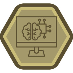 Machine Learning Line Polygon Icon