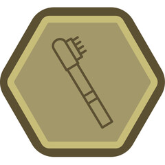 Eyebrow Pencil Line Polygon Icon