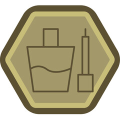 Nail Polish Line Polygon Icon