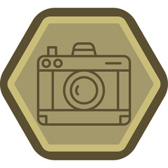 Camera Line Polygon Icon