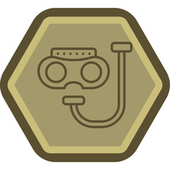 Snorkel Line Polygon Icon