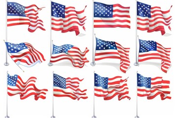 An American flag modern set