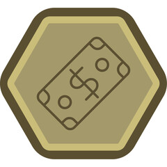 Currency Line Polygon Icon