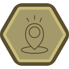 Location Line Polygon Icon
