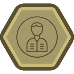 User Account Line Polygon Icon