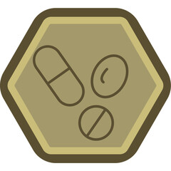 Capsules Line Polygon Icon