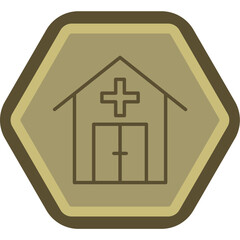 Emergency Room Line Polygon Icon