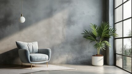 Modern vintage interior of living room