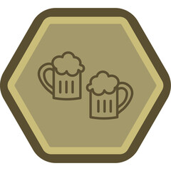 Beer Line Polygon Icon