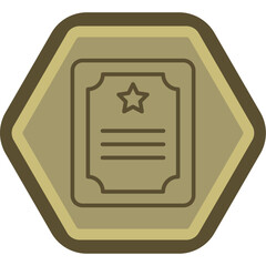 Greeting Card Line Polygon Icon