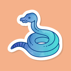 Injured snake icon Reptile animal pet veterinary color sticker