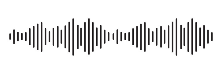 Sound wave sign, seamless sound waveform background, music player, voice, dictaphone - stock vector © Hello 