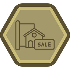 For Sale Line Polygon Icon