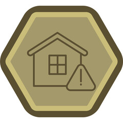 Warning Line Polygon Icon