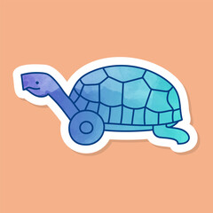 Injured tortoise leg color sticker
