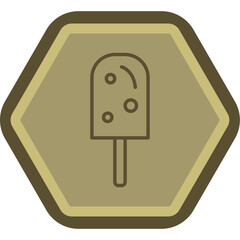 Ice cream Line Polygon Icon