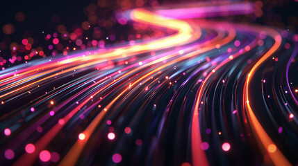 Abstract background with colorful light streaks. 