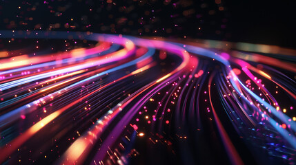 Abstract background with colorful light streaks. 