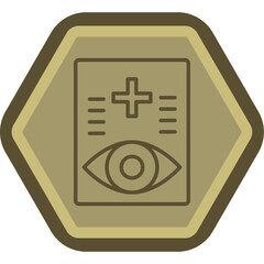 Eye Test Line Polygon Icon