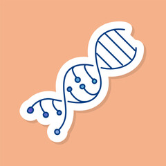 Artificially modified dna strains color sticker