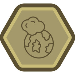 Earth Line Polygon Icon