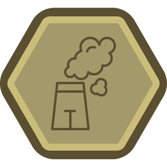 Smoke Line Polygon Icon