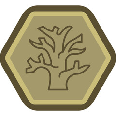 Dry Tree Line Polygon Icon