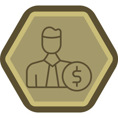Investors Line Polygon Icon