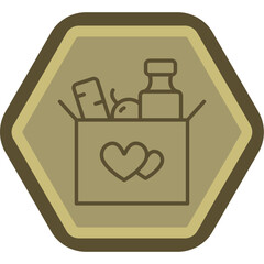 Food Line Polygon Icon