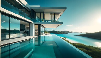 Fototapeta premium Stunning Home with Infinity Pool