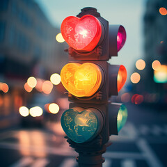 traffic lights of heart