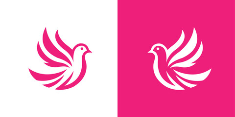 Bird logo, flat style bird logo mono color. Bird logo concept