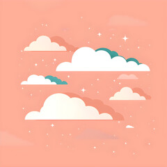 illustration of minimalistic clouds