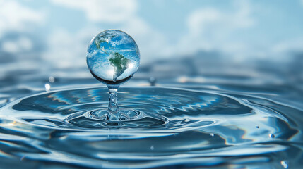 drop of water. World water day concept.