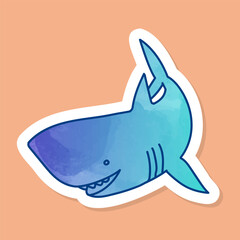 Shark color sticker