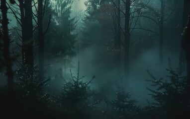 Obraz premium Mystical Forest in Mist