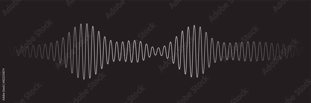 Poster sound wave set. sound waves for voice message. audio wave icon. waveform pattern for music player or