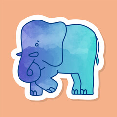 color sticker elephant icon