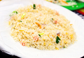 Boiled rice with the addition of vegetables. Sri Lanka Cuisine