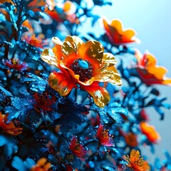 Flowers made of different colors