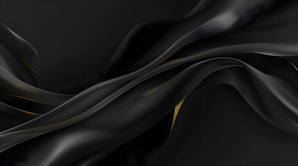 Obraz premium black silk, black fabric texture, silk, black backgrounds, satin, fabric textures, black satin, silk textures, HD wallpaper